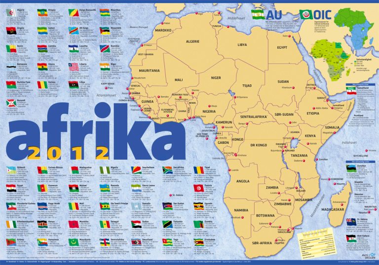 Afrika Xəritəsi: Coğrafi Xüsusiyyətlər, Ölkələr