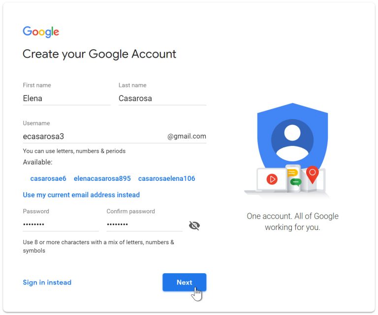 Gmail Hesabı Yaratmaq: Addımlar, Funksiyalar