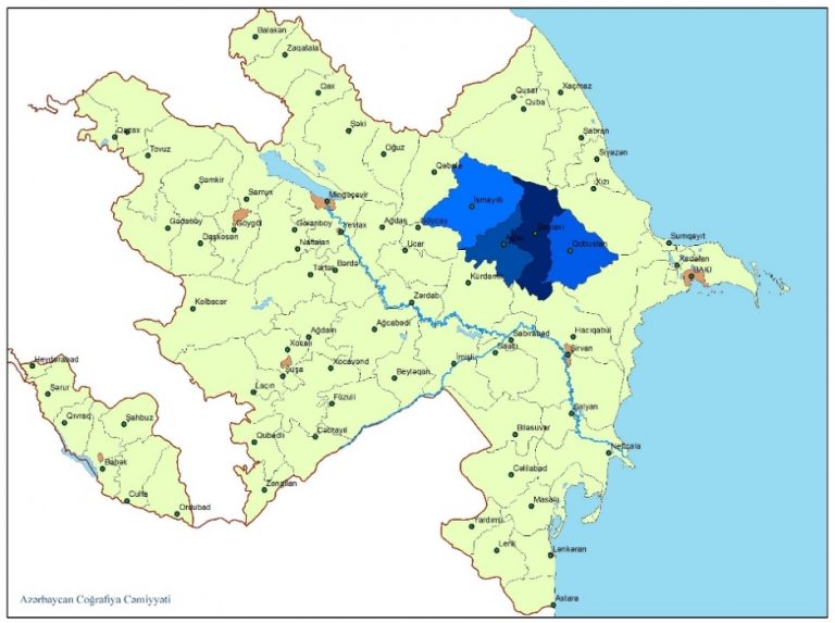 Əlibayramlı (Şirvan): Coğrafi Mövqe, Region
