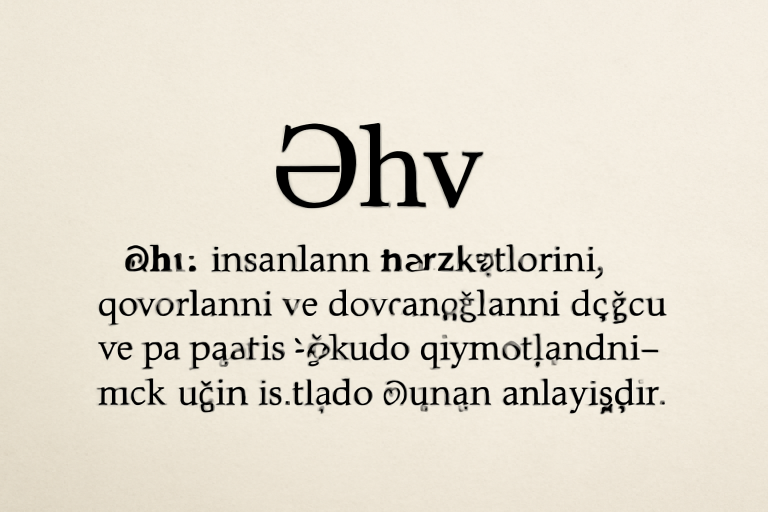 Əhv: Tərifi, Etikası, Yeri