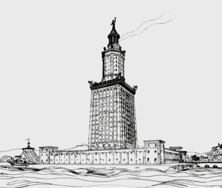 İsgəndəriyyə Mayakı : Dağıdılması , Qalıqları