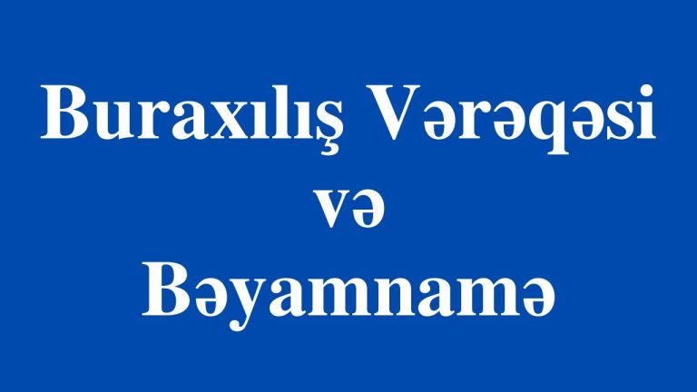 Buraxılış Vərəqi :