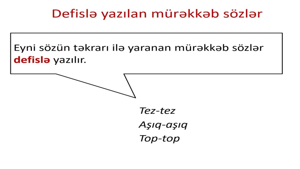 Defislə yazılan mürəkkəb sözlər : Növləri, Yaranma yolları