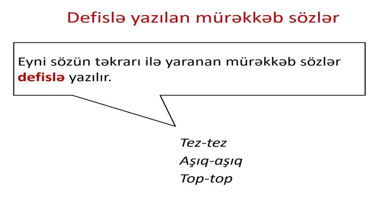 Defislə yazılan mürəkkəb sözlər : Növləri, Yaranma yolları