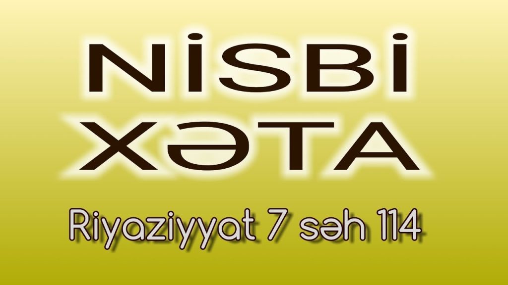 Riyazi Xəta: Sistematik, Təsadüfi Xətalar